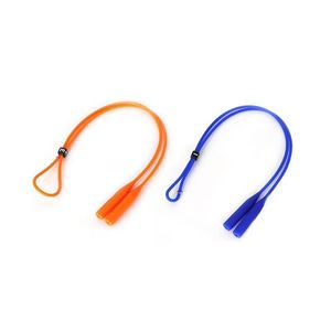 Sangle de lunettes ZT à boucle ronde 55 cm en silicone souple antidérapante pour enfants et adultes, couleur unie, pour le sport - Product Image 3