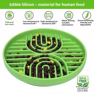 Tapete de Alimentação Lento em Silicone de Grau Alimentício Antiderrapante para Cães Livre de BPA Fácil de Lavar Design Portátil com Ventosa - Product Image 5