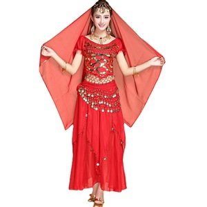 Jh773 festivali arap prenses kostümleri 6 adet hint dans oyalamak <span class=keywords><strong>Bollywood</strong></span> göbek kostüm parti Cosplay prenses fantezi kıyafet - Product Image 3