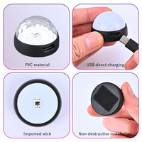 Nouvelle lampe d'ambiance LED pour voiture Z8, 3 modes de changement de couleur, décoration intérieure automobile, 3W, 12V, alimentation USB, garantie d'un an