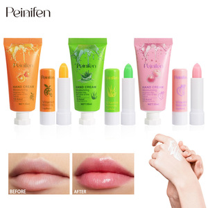 Color Changing <b>Lip</b> Balm Hand <b>Cream</b> Set Skin Care Autumn Winter Moisturizing Botanical Hydrating Anti Chapping Combo - Product Image 2
