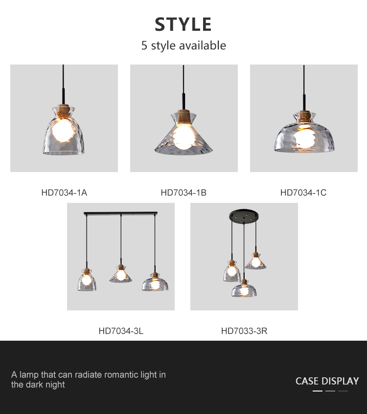 Factory Wholesale Price Decoration Shop Home Restaurant Modern Glass Chandelier Pendant Light