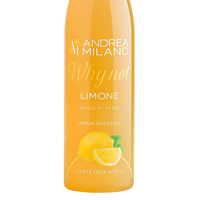 Vinaigre balsamique aromatisé au citron, fabriqué en Italie, glaçage crémeux Andrea Milano, bouteille liquide de 150 ml pour condiments