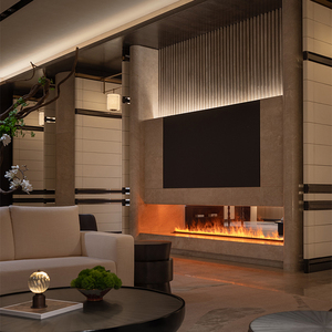 Chimenea de Vaporización 3D de Acero Inoxidable Insertable de 1200 mm con Tira de Luz LED y Llama Simulada - Product Image 4