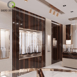 Trendy Glass Jewellery Store Wall Display Cabinet Fine Diamond Necklace Shop Furniture Luxury Jewelry Display Showcase for Sale - Product Image 1