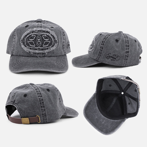 Gorra de Béisbol de Mezclilla Vintage Lavada con Protección Solar, 6 Paneles, Bordado Personalizado, Estilo Desgastado, Fabricación OEM ODM - Product Image 2