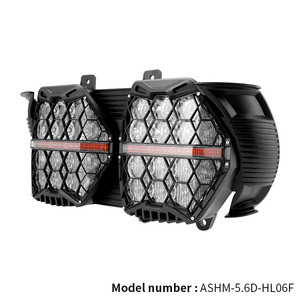 Phare LED de <span class=keywords><strong>moto</strong></span> de remplacement avec design en maille hexagonale pour Road Glide 2015 2016 2017 2018 2019 2020 2021 2022 <span class=keywords><strong>2023</strong></span> - Product Image 4
