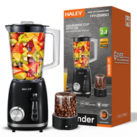HALEY 2-in-1 aanrechtblad voedselprocessor en notenmolen, 2 snelheden, hoge snelheid elektrische blender met stille motor voor thuisgebruik