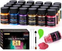 Poudre de Mica de Qualité Cosmétique, Pigment Naturel Nacré, Colorant Minéral pour Résine Époxy, Bougies, Bombes de Bain, Nail Art, Brillant à Lèvres, Projets DIY