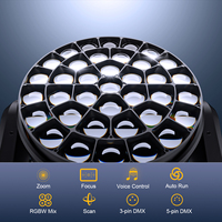 SHEHDS 37*40W 37*25W Projecteur LED à tête mobile Bee Eye RGBW avec gradation 32 bits, Zoom Wash, DMX RDM, pour scène, discothèque et concert
