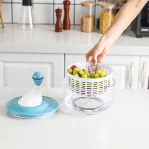 Escurridor de ensalada de plástico de 3.5L, escurridor manual de verduras, lavador de hojas, fácil de limpiar - Product Image 5