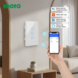 Interruptor de Pared Inteligente Igoto con Wifi, Control Remoto Táctil de Vidrio, Compatible con Alexa, Asistente de Google y Aplicación Tuya, 1 Canal - Product Image 3