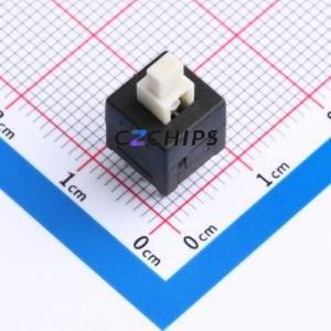 PS-8556DVB-6PL Push Button Switch Through hole Component (THT) Switch Self-Locking Rectangle Plunger 500mA 24V - Product Image 1