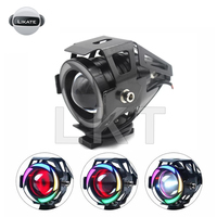 LKT - Faro Delantero LED U7 de 5 Pulgadas con Ojo de Ángel para Motocicleta, Lámpara Delantera para Bicicleta, Motocicleta, Coche, Luz de Trabajo, Luz Antiniebla