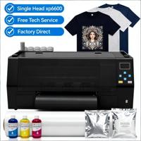 Imprimante DTF A3 haute performance XP600 à tête unique avec système de circulation d'encre blanche et plateau à vide pour l'impression textile sur T-shirts