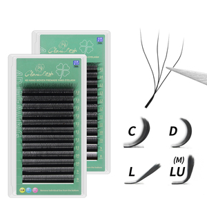 Mi giả thủ công 0.07mm hình chữ W V YY, tóc tổng hợp mềm mại tự nhiên 3D 4D <span class=keywords><strong>5D</strong></span>, kiểu dáng Clover, mi dày, mi tơ, nối mi - Product Image 4