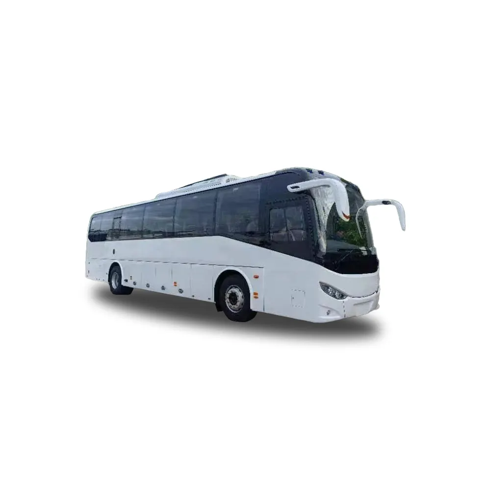 Ônibus elétrico luxuoso puro de alta configuração, 50 assentos, 12 metros de comprimento, 500 km de quilometragem, com bateria CATL e ônibus de banheiro