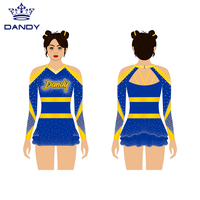 Haute qualité Applique Logo Cheerleading uniforme ensembles jeunesse danse jupes Spandex diamants Cheer compétition porter