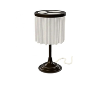 Lampe de table contemporaine en laiton antique avec abat-jour en tissu pour chambre à coucher, café, restaurant, hôtel, intérieur, lampe de table Rye