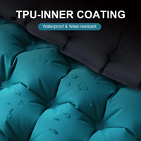 Matelas de camping gonflable avec pompe à pied intégrée, tapis de couchage ultraléger pour le camping, la randonnée et les voyages