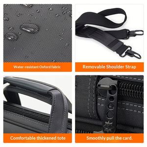 Maletín de Negocios Negro de Poliéster Resistente, Maletín Casual Suave para Hombre, Bolsa Delgada para Portátil de 17.5 Pulgadas, Gran Capacidad y Reforzada - Product Image 2