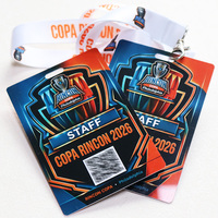 Badge d'exposition VIP personnalisé Keepfly avec code QR, carte PVC imprimée pour le personnel des événements, passe backstage avec lanières personnalisées