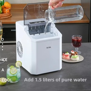 Machine à glaçons domestique Siegert, écoénergétique de classe 1, commande par bouton-poussoir, boîtier en plastique, capacité de 1,3 L, pour hôtels - Product Image 2