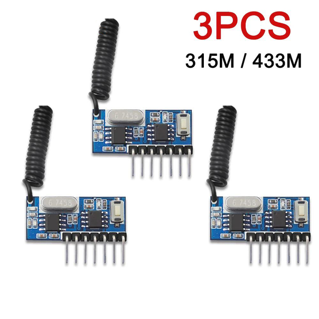 3PCS 433Mhz 315MMhz Wireless RF Receiver Module 4-channel CMOS High Level Receiver Remote Control Module Smart Receiver Board
