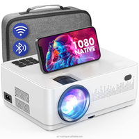 Proyector Inteligente Android TV 1080P con Soporte 4K, WiFi y para Cine en Casa Portátil, Conjunto de Proyección de Películas/Vídeos con Regalo
