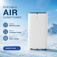 Climatiseur portable 4-en-1 10000/12000/14000 BTU avec ventilateur, déshumidificateur et minuterie pour hôtels