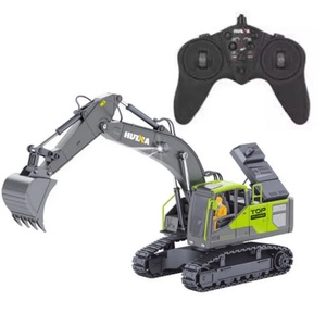 SJY-1661 Excavadora Eléctrica a Control Remoto de 12 Canales, Escala 1:18, Modelo Semi-Aleado, Juguete de Navidad para Niños, Uso Interior/Exterior - Product Image 1