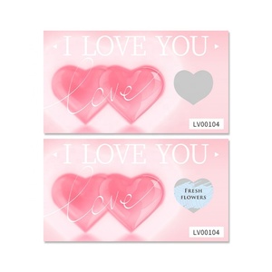 Carte à gratter rose pour couple, gagnez une chance, prix personnalisés, impression numérique brillante, papier de sécurité, carte à gratter - Product Image 3