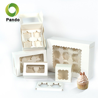 Boîte à Cupcake Cookie Baking Muffin 2 pour fête de mariage d'anniversaire Boîte à Cupcake et emballage personnalisés