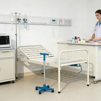 Lit médical pliable en métal à commande manuelle, dossier réglable de 0 à 80 degrés, capacité de charge de 250 kg, qualité professionnelle