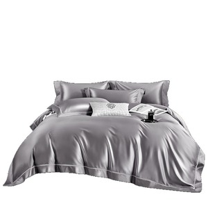 <b>Double</b> Ply Egyptian Cotton Four Piece Bedding Set 100 Count Long Staple Cotton Solid Color Breathable Home Use - Product Image 5