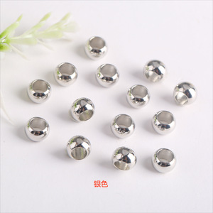 Lisheng Jewelry 18K Gold Plated Copper <b>Beads</b> <b>Large</b> Hole Round Loose <b>Beads</b> For DIY Necklace Bracelet Jewelry Making Supplies - Product Image 2