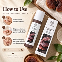 Nettoyant Visage Purifiant aux Champignons Reishi Fermentés, Contrôle du Sébum, Nettoyage en Profondeur, Réducteur de Pores