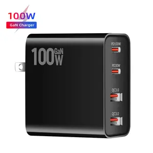 100W PD3.0 QC 4.0 PPS Fast USB Wall Charger GaN Type-C Quick Charging USB C Phone Adapter For MacBook Pro/Air iPad iPhone Galaxy