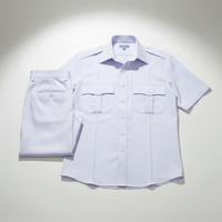 Chemise de travail unisexe de haute qualité en polyester/coton blanc pour agents de sécurité, design uniforme de bureau printanier
