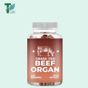 Gummies d'organes de bœuf de marque privée OEM/ODM, nourris à l'herbe, reins, cœur, pancréas, rate, foie de bovins, complément alimentaire pour adultes - Product Image 1