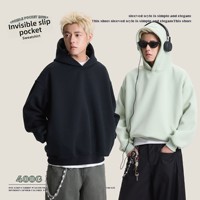 CATTEE Nouveau Sweat à Capuche Américain en Coton Floqué Respirant 420g pour Homme, Coupe Ample Printemps-Automne