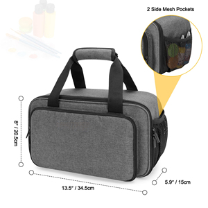 Sac de rangement pour peinture acrylique pour jusqu'à 54 flacons (<span class=keywords><strong>2</strong></span> oz), étui de rangement pour fournitures artistiques avec sangle de transport - Product Image 2