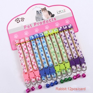 <span class=keywords><strong>Collar</strong></span> de campana para gatos, conjunto de cuello con hebilla de seguridad para cabeza de gato con estampado de dibujos animados bonitos para perros - Product Image 4