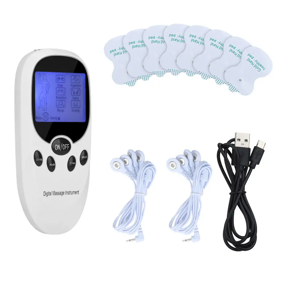 Dispositivo de terapia corporal de acupuntura EMS Digital, estimulador muscular de pulso eléctrico, alivio del dolor, Mini unidad, masajeador de salud corporal TENS