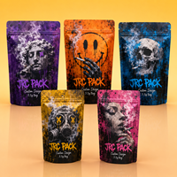 Sac en Mylar Réutilisable Anti-Odeur avec Logo Personnalisé 3,5g Découpe à la Moule Ziplock Impression Gravure Forme Spéciale Impression en Forme d'Aliments