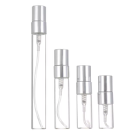 Mini flacon en verre de 1,5 ml et 2 ml avec pulvérisateur à pompe, sérigraphie, bouteille vide à col serti, échantillon de parfum, emballage cosmétique, diffuseur à bâtonnets
