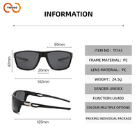 Lunettes de soleil polarisées TWOOO T1743 pour la pêche en mer, haute définition HD, nouveau style, lunettes de sport pour la pêche, vente en gros en usine