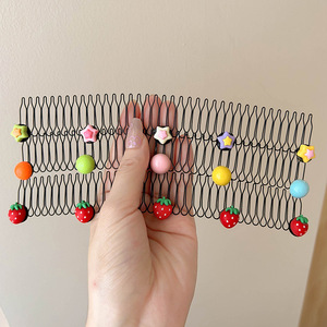 Joyería de moda para niños, abalorios de resina de dibujos animados bonitos, peine para el cabello, horquilla para niñas, alisador de pelo - Product Image 4