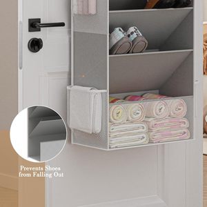 Over The Door Shoe Organizer 8 Compartments Hanging Closet Storage Foldable For Shoes And Cleaning Supplies - Product Image 6
