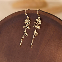 Bijoux personnalisés, boucles d'oreilles à lettres personnalisées, boucles d'oreilles mignonnes, bijoux tendance pour femmes, boucles d'oreilles à fleurs pour filles, cadeau en gros